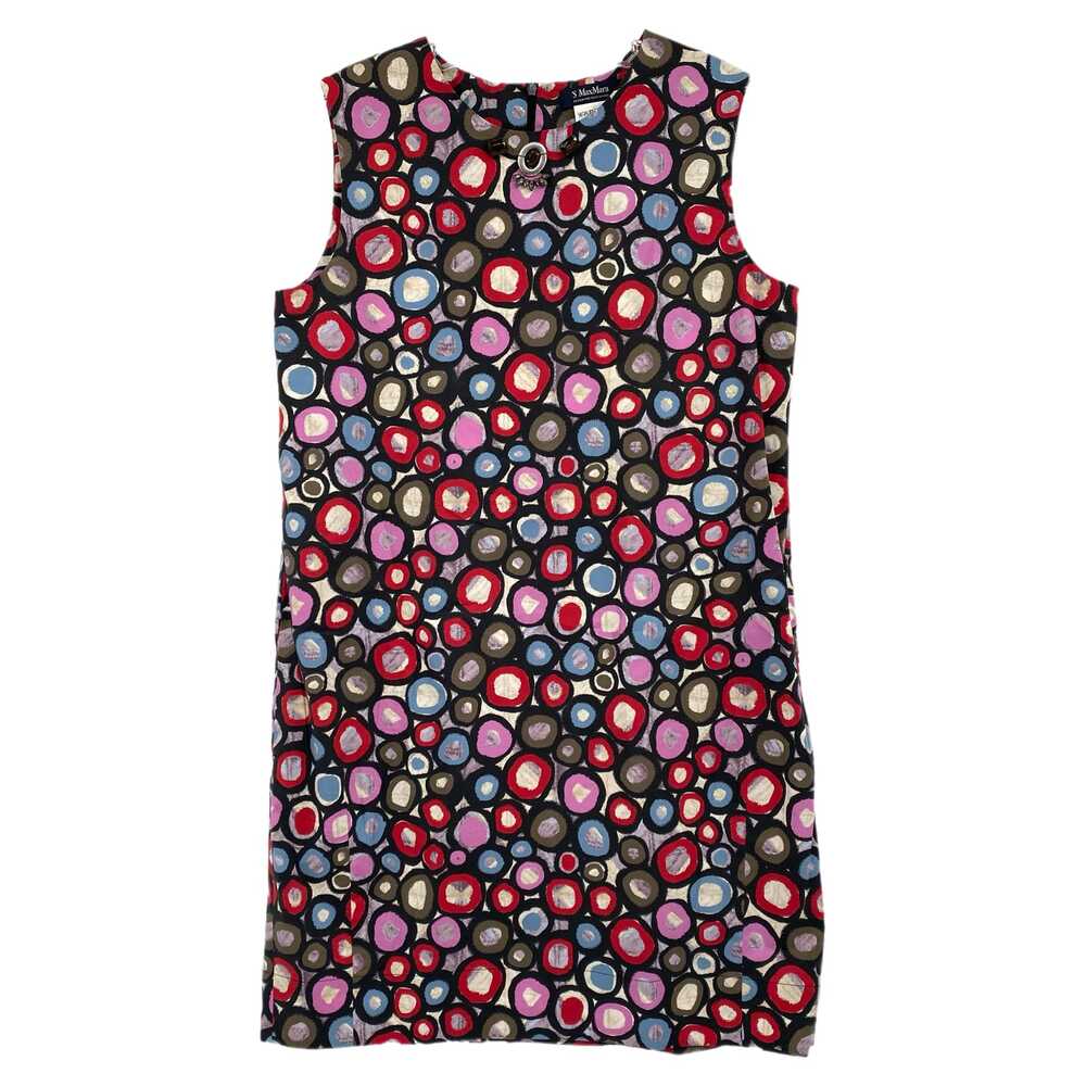 Max Mara Red Purple Mini Dress Spot Pattern Rhinestone Accent | Womens 12